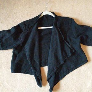 Black linen Bryn Walker shrug